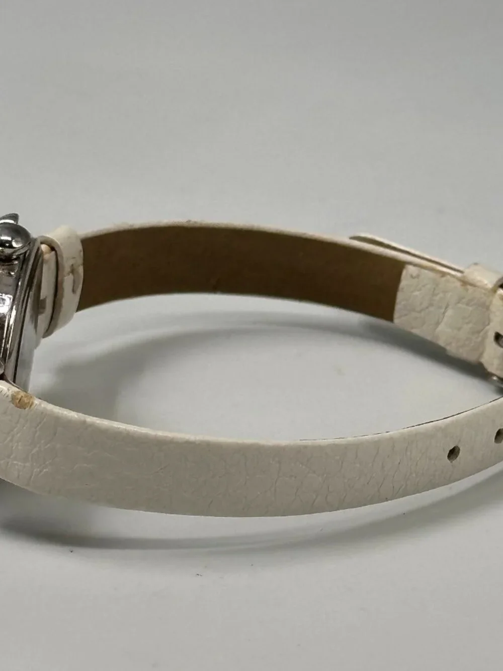 JLo Jennifer Lopez Watch Women Faceted Heart Case White Band New Battery